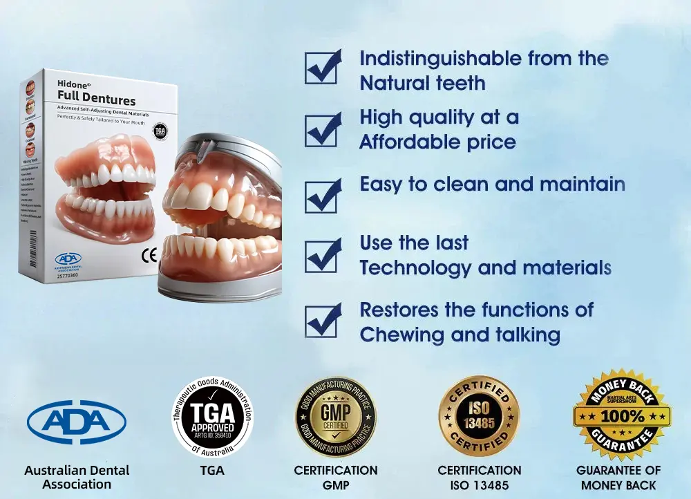Full Denture Set🦷🦷💃Advanced Self-Adjusting Dental Materials (⏰Limited time discount last 30 minutes⏰) - Image 4