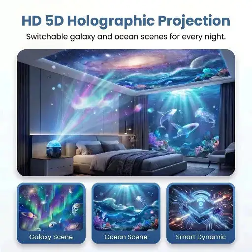 360° Smart Holographic Starry Sky Projector - Image 2